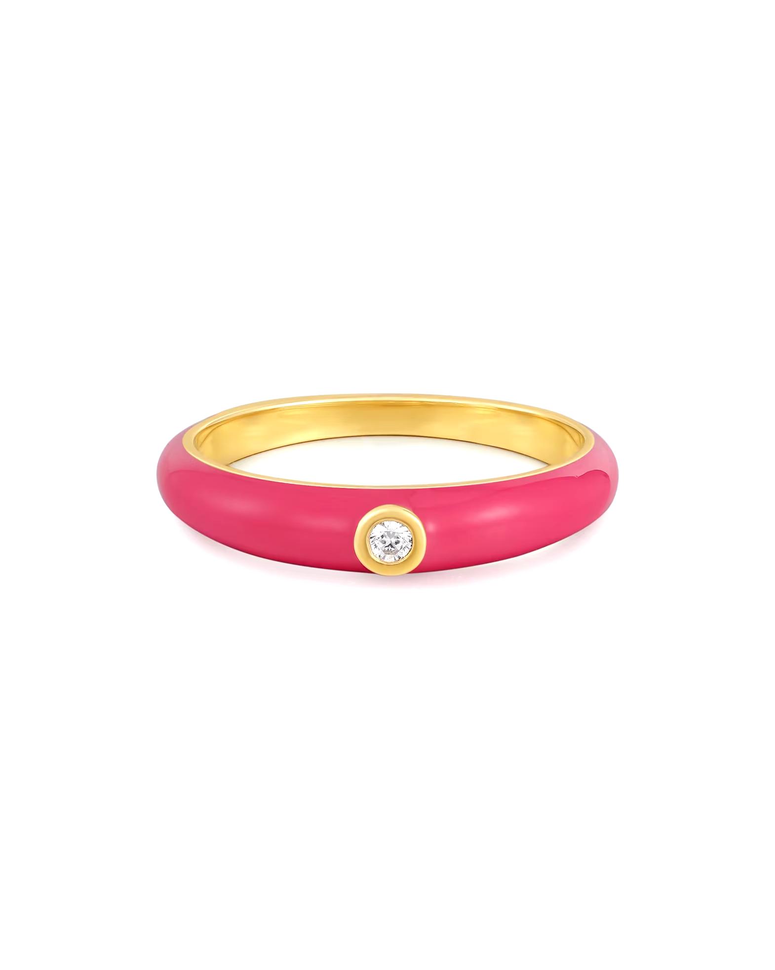 Glanzstücke München Highlights Munich Ring Ring Sterling Silver Zirconia in Yellow Gold