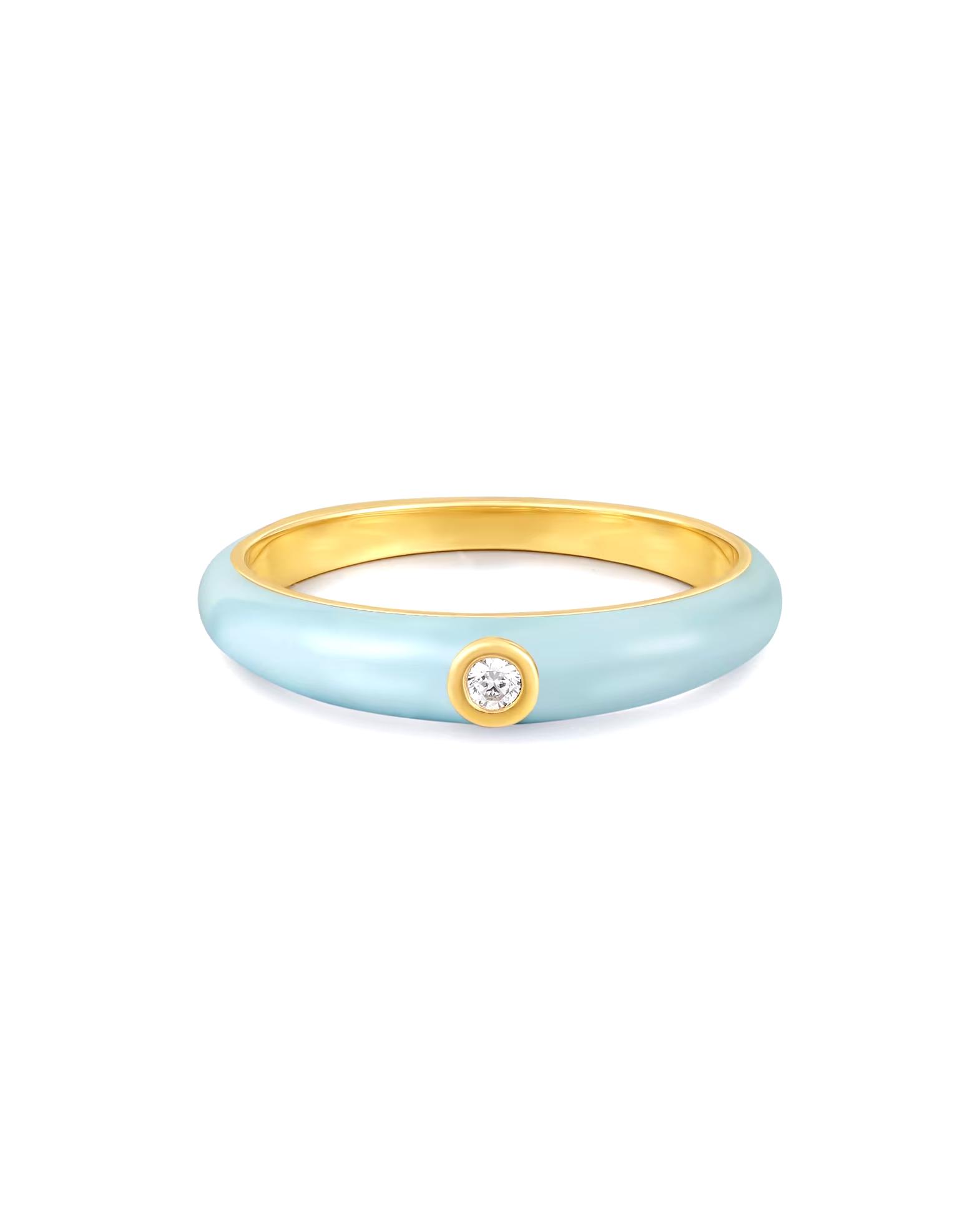 Glanzstücke München Highlights Munich Ring Ring Sterling Silver Zirconia in Yellow Gold
