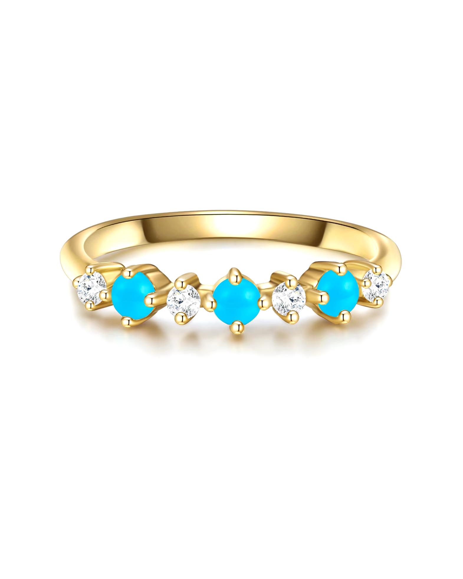 Glanzstücke München Highlights Munich Ring Ring Sterling Silver Zirconia in Yellow Gold