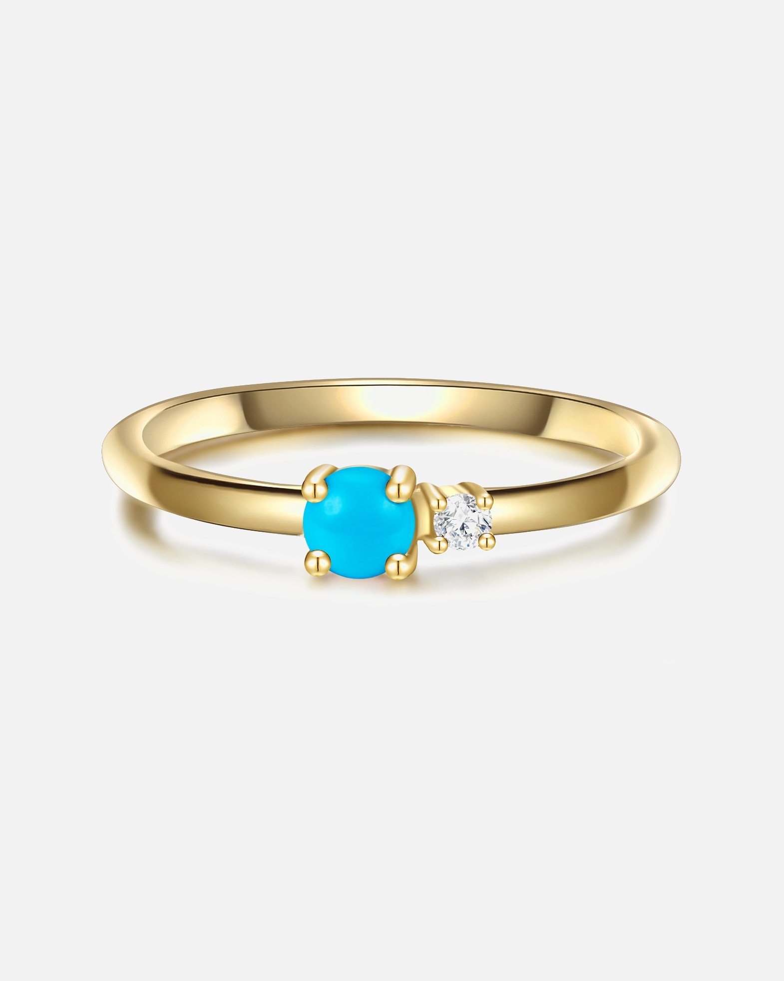 Glanzstücke München Highlights Munich Ring Ring Sterling Silver Zirconia in Yellow Gold