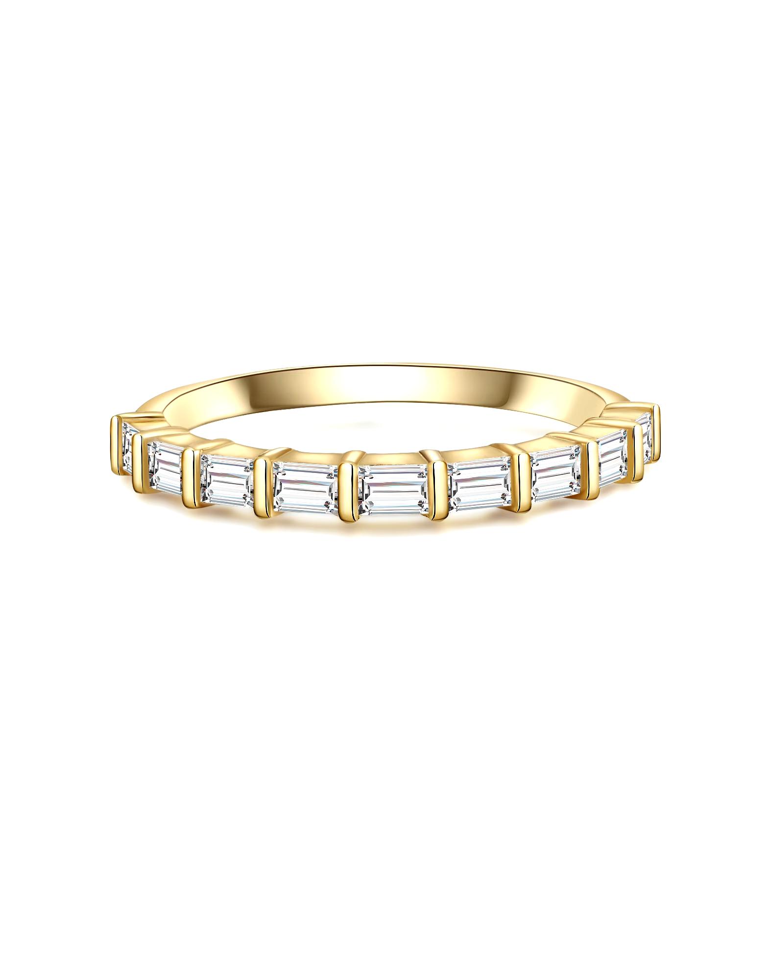 Glanzstücke München Highlights Munich Ring Ring Sterling Silver Zirconia in Yellow Gold