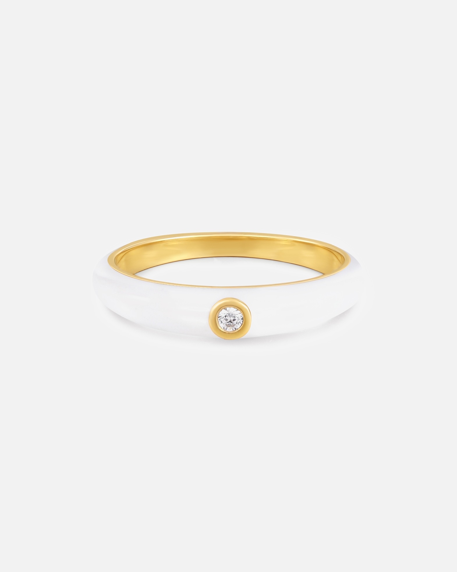 Glanzstücke München Highlights Munich Ring Ring Sterling Silver Zirconia in Yellow Gold