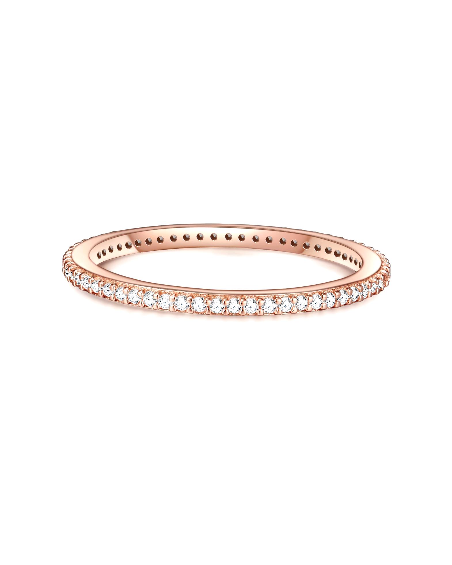 Glanzstücke München Highlights Munich Ring Ring Sterling Silver Zirconia in Rose Gold
