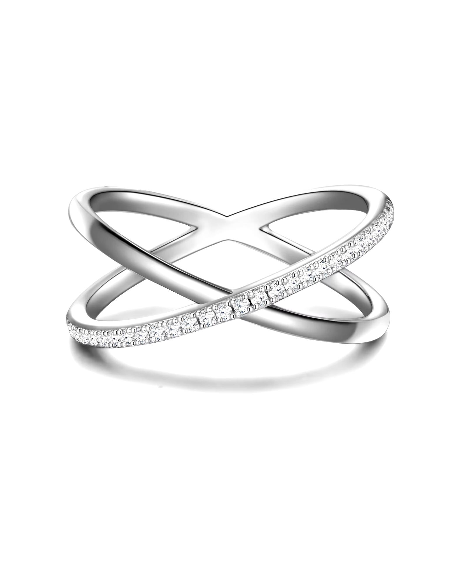 Glanzstücke München Highlights Munich Ring Ring Sterling Silver Zirconia in Silver