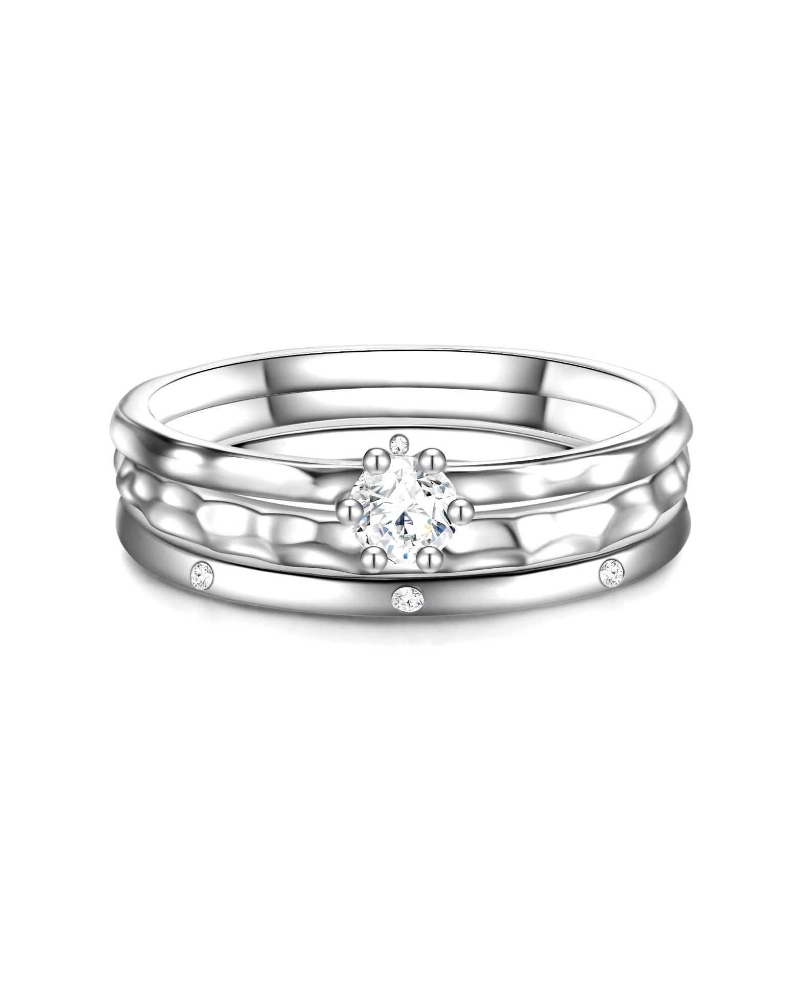 Glanzstücke München Highlights Munich Ring Ring Sterling Silver Zirconia in Silver