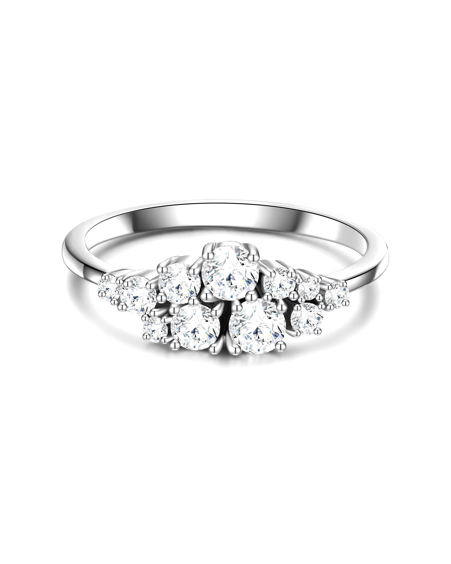 Glanzstücke München Highlights Munich Ring Ring Sterling Silver Zirconia in Silver