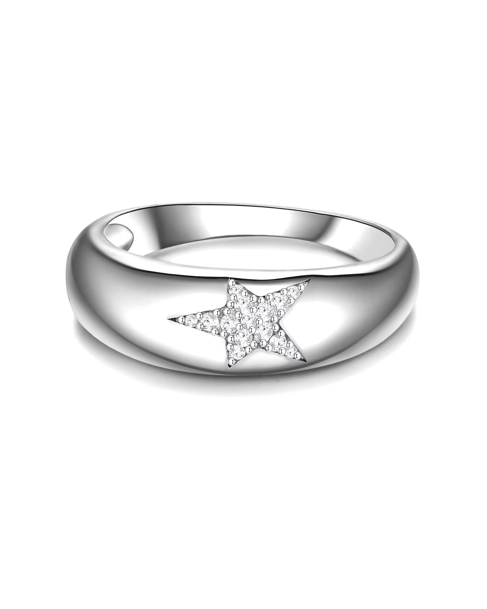 Glanzstücke München Highlights Munich Ring Ring Star Sterling Silver Zirconia in Silver