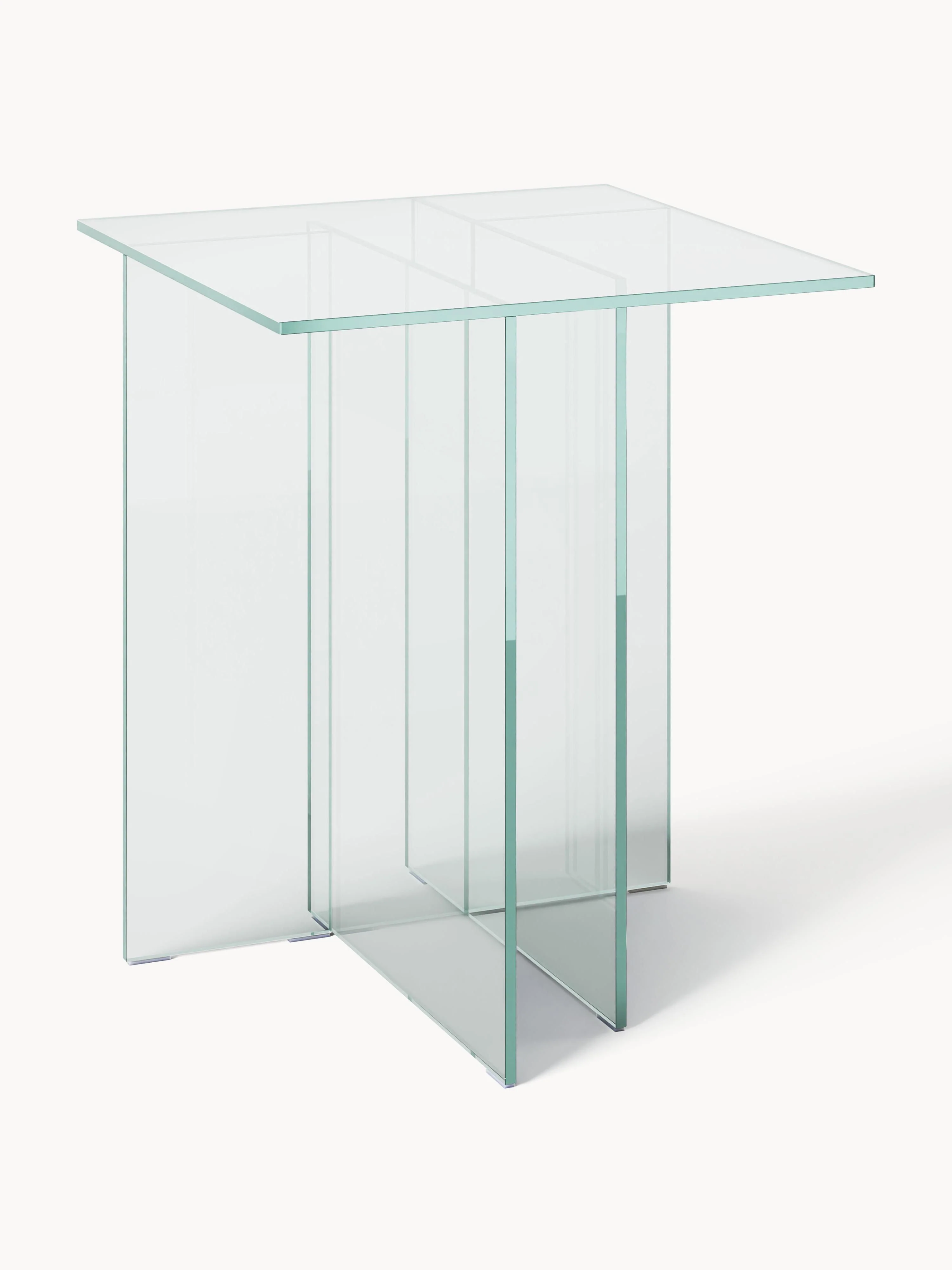 Westwing Collection Anouk glass side table, Transparent