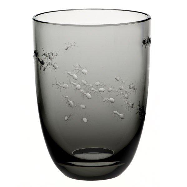 Glass Planet Earth engraving ants smoke gray (10.2cm) from Theresienthal