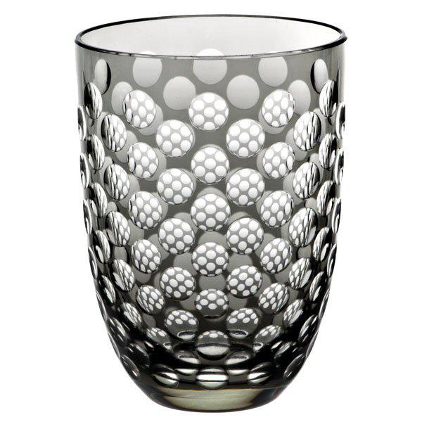 Glass Planet Earth ball cut smoke gray (10.2cm) from Theresienthal