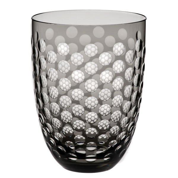 Glass Planet Earth ball cut smoke gray (12cm) from Theresienthal