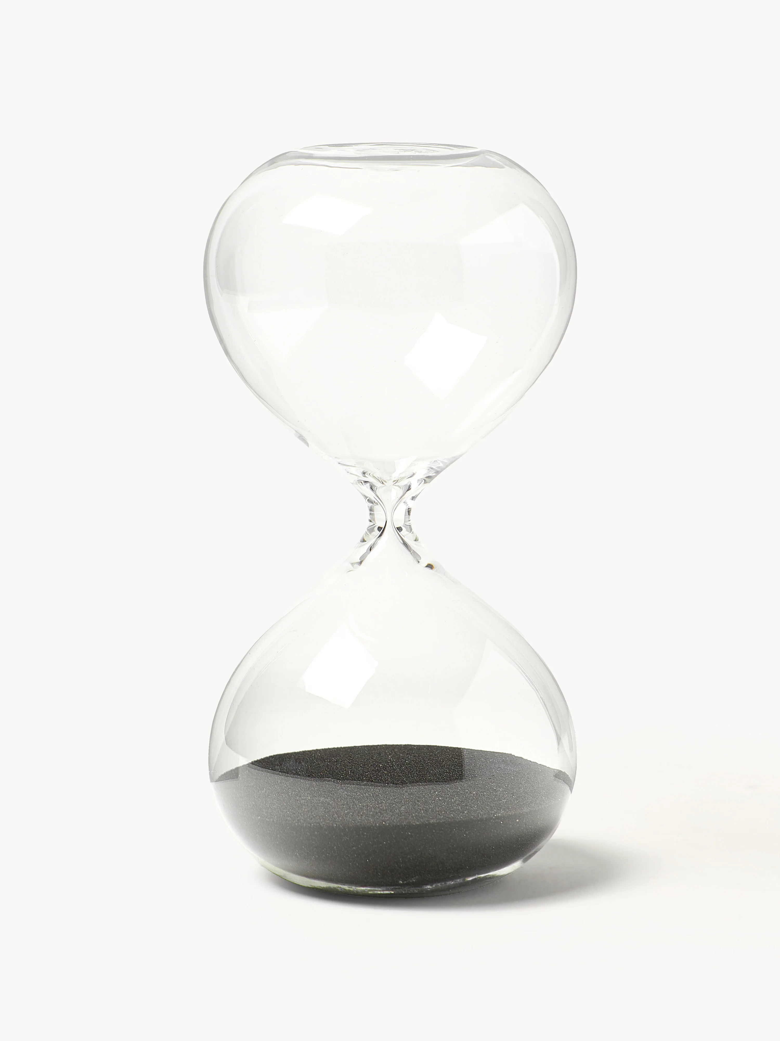 POLSPOTTEN Glass hourglass ball, Black