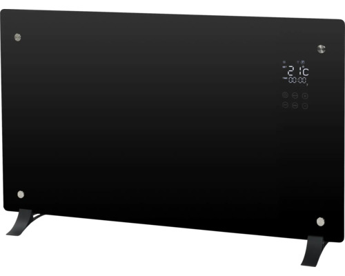 Glass heat convector Eurom Alutherm 1500 Verre 44x76.5x9 cm 1500 watts incl. WiFi black