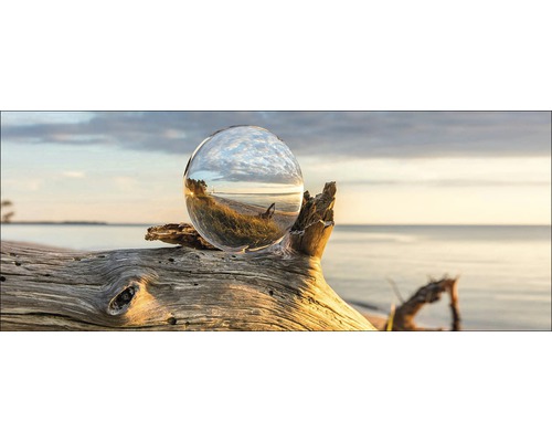 Pure Living Glass picture Drop On Wood 50x125 cm GLA1908