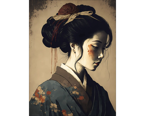 Pure Living Glass picture Geisha II 60x80 cm