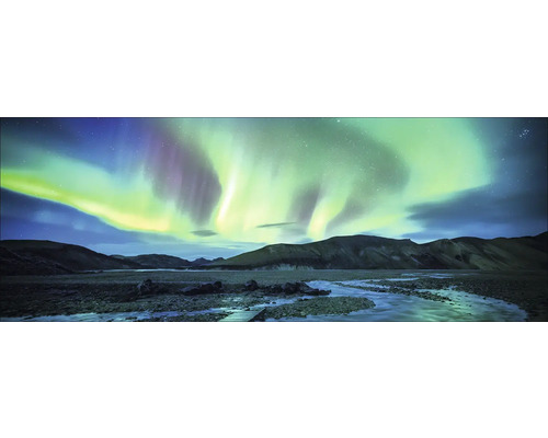 Pure Living Glass picture Northern Lights 80x30 cm
