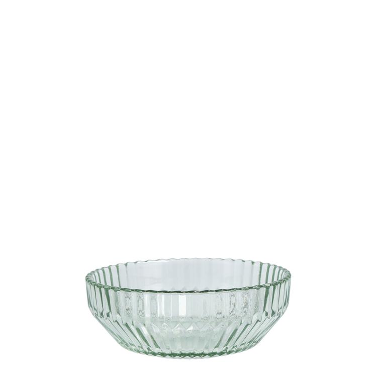 United Tables Glass bowl: Archie sage green, contents: 670 ml, D: 160 mm, H: 63 mm