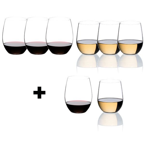 Glasses gift set The O white and red from Riedel