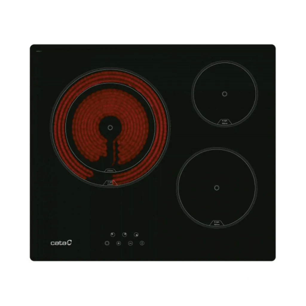 Cata TD6003BK glass ceramic cooktop, 60 cm x 59 cm