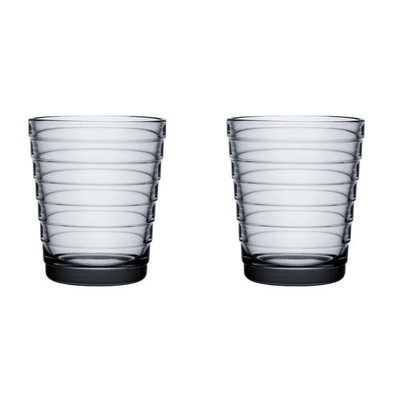 Glass - 220 ml - Grey - 2 pieces Aino Aalto Iittala