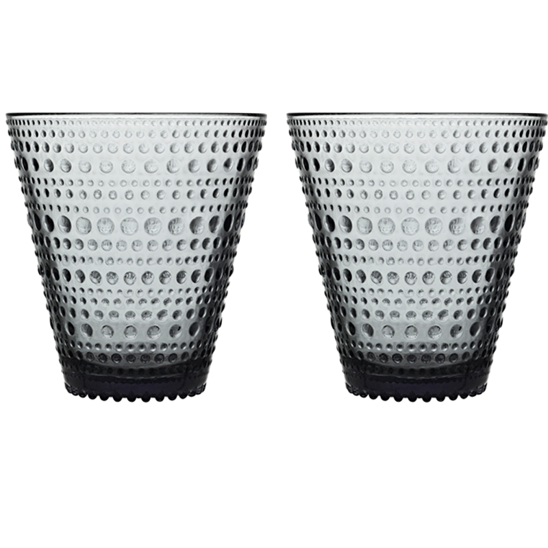 Glass - 300 ml - Grey - 2 pieces of Kastehelmi Iittala