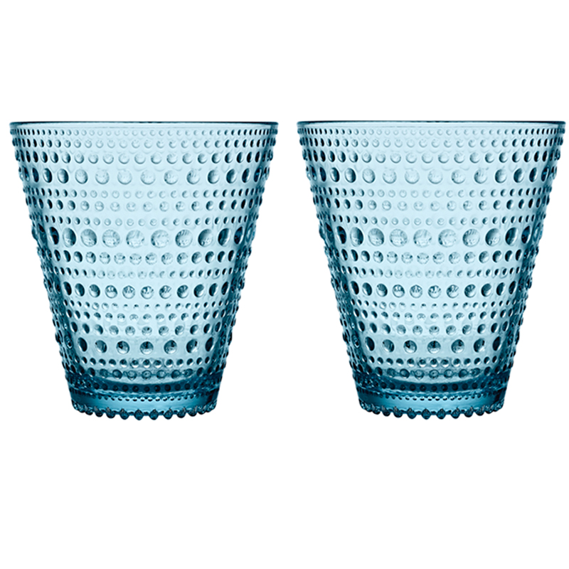 Glass - 300 ml - Light blue - 2 pieces of Kastehelmi Iittala