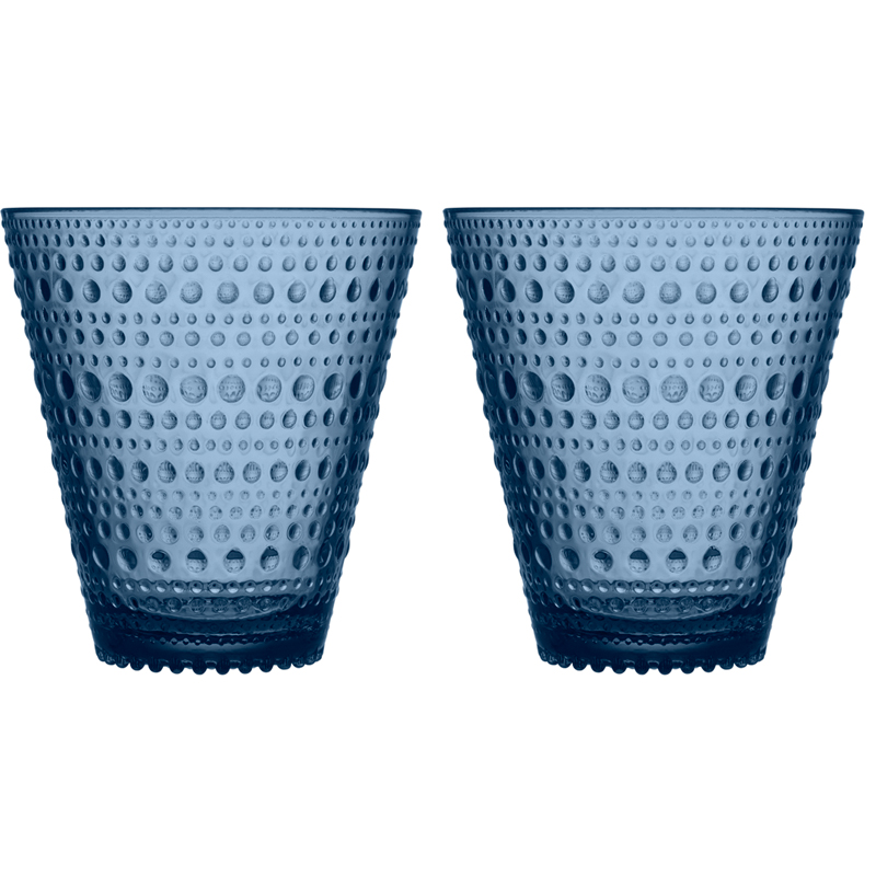 Glass - 300 ml - Rain blue - 2 pieces of Kastehelmi Iittala