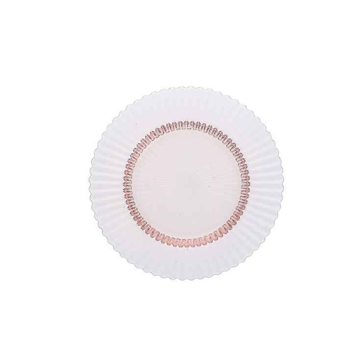 United Tables Flat glass plate 21.5 cm: Archie pink, D: 215 mm, H: 21 mm