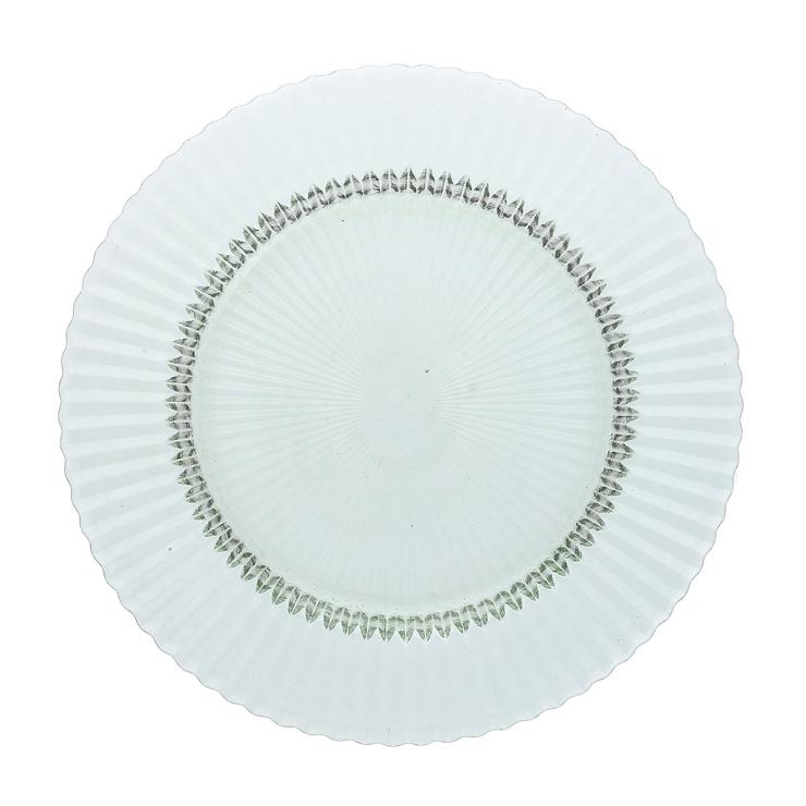 United Tables Flat glass plate 27 cm: Archie sage green, D: 270 mm, H: 23 mm