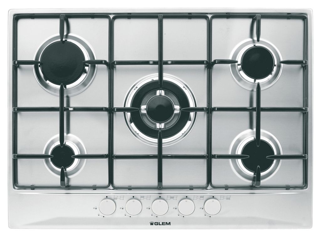 Glem Gas GT755IX Cooktop Stainless Steel Integrated 5 Burners