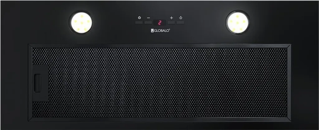 Globalo Laizeno 70.1 Black Cover | Extractor Hood with Filter | Built-in Extractor Hood | Fan Unit