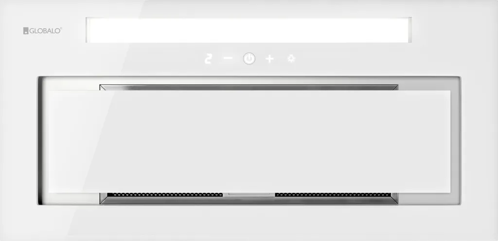 Globalo Loteo 60.4 White Canopy Extractor Hood with Filter | Under-Cabinet Hood Built-in Extractor Hood Fan Unit
