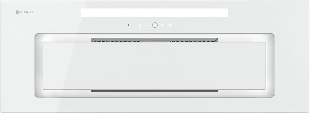 Globalo Loteo 80.4 Plus White Canopy | Extractor Hood with Filter | Built-in Extractor Hood | Fan Unit