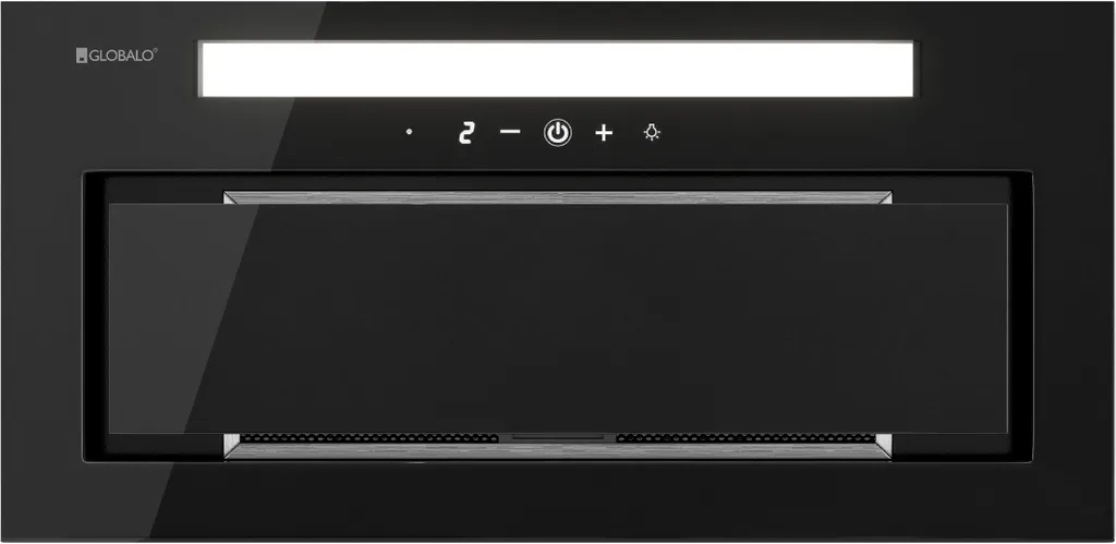 Globalo Silentio 60.2 Black Canopy Extractor Hood with Filter | Under-Cabinet Hood, Built-in Extractor Hood, Fan Unit