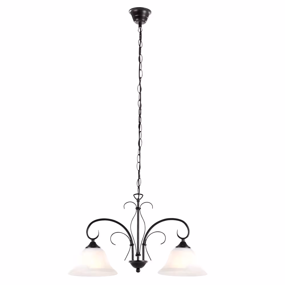Globo Lighting Pendant Light Glass Rust Brown Alabaster White