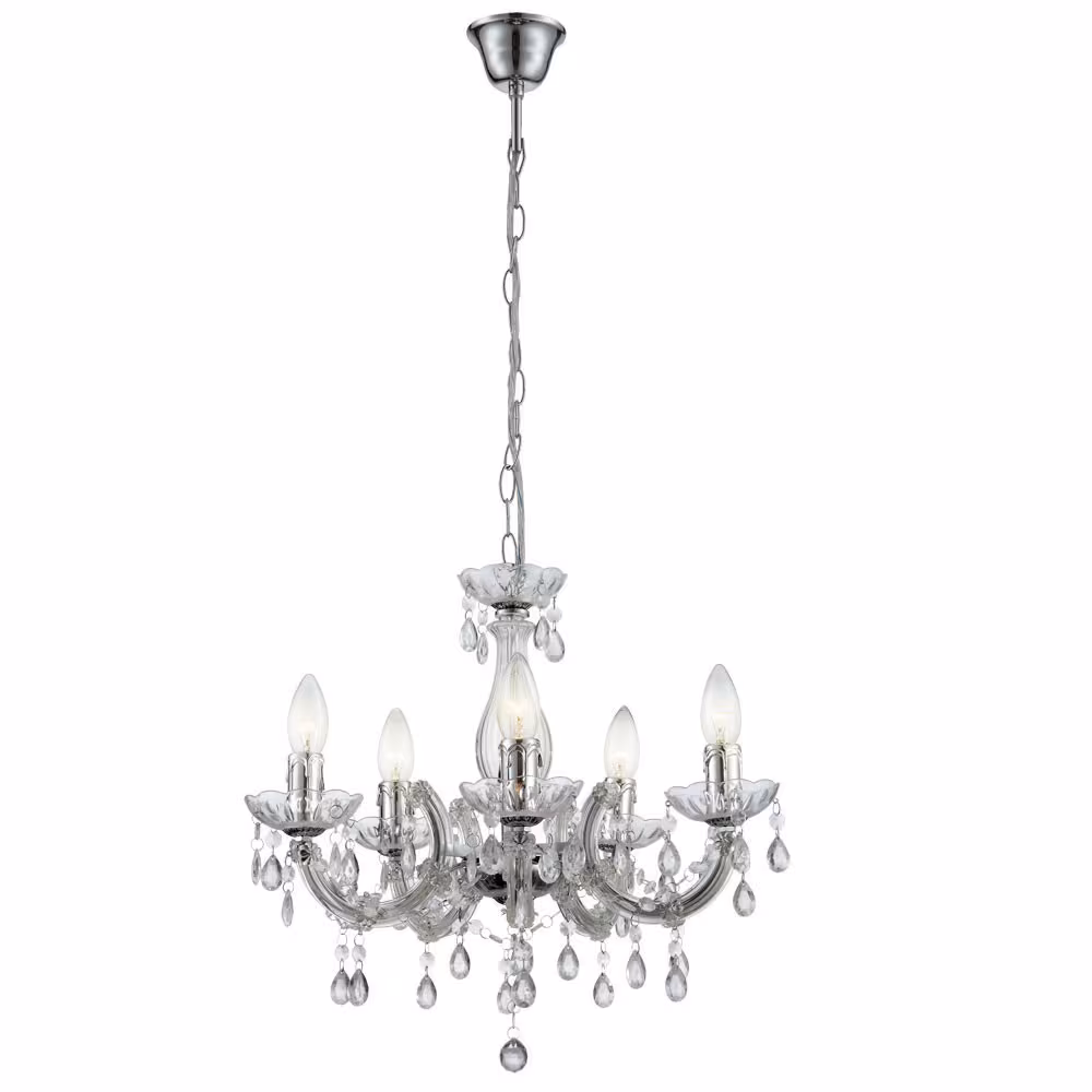 Globo Lighting CHANDELIER Metal Chrome Clear