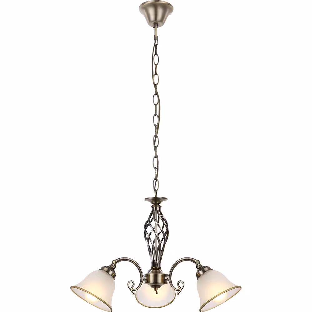 Globo Lighting chandelier Odin, satin brass