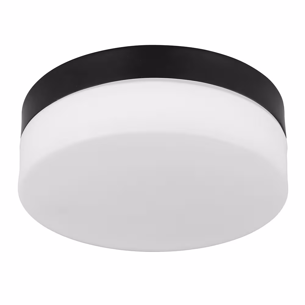 Globo Lighting LED Outdoor Ceiling Light Aluminum Black Opal