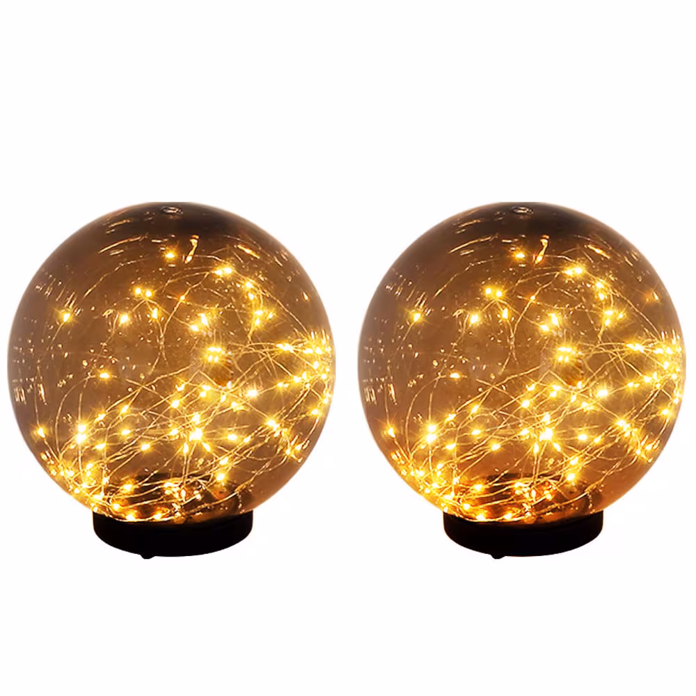 Globo Lighting LED Outdoor Light Sphere Grey Set of 2
