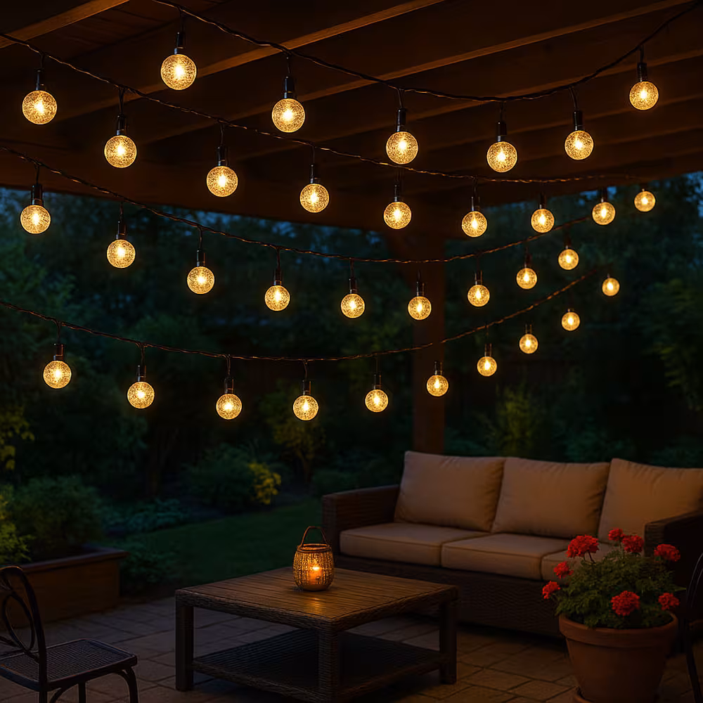 Globo Lighting LED Outdoor Light Sphere Black Plastic