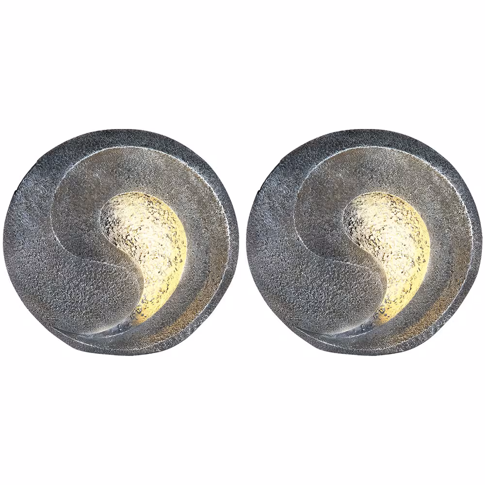Globo Lighting LED Outdoor Light Sculpture Grey Set of 2