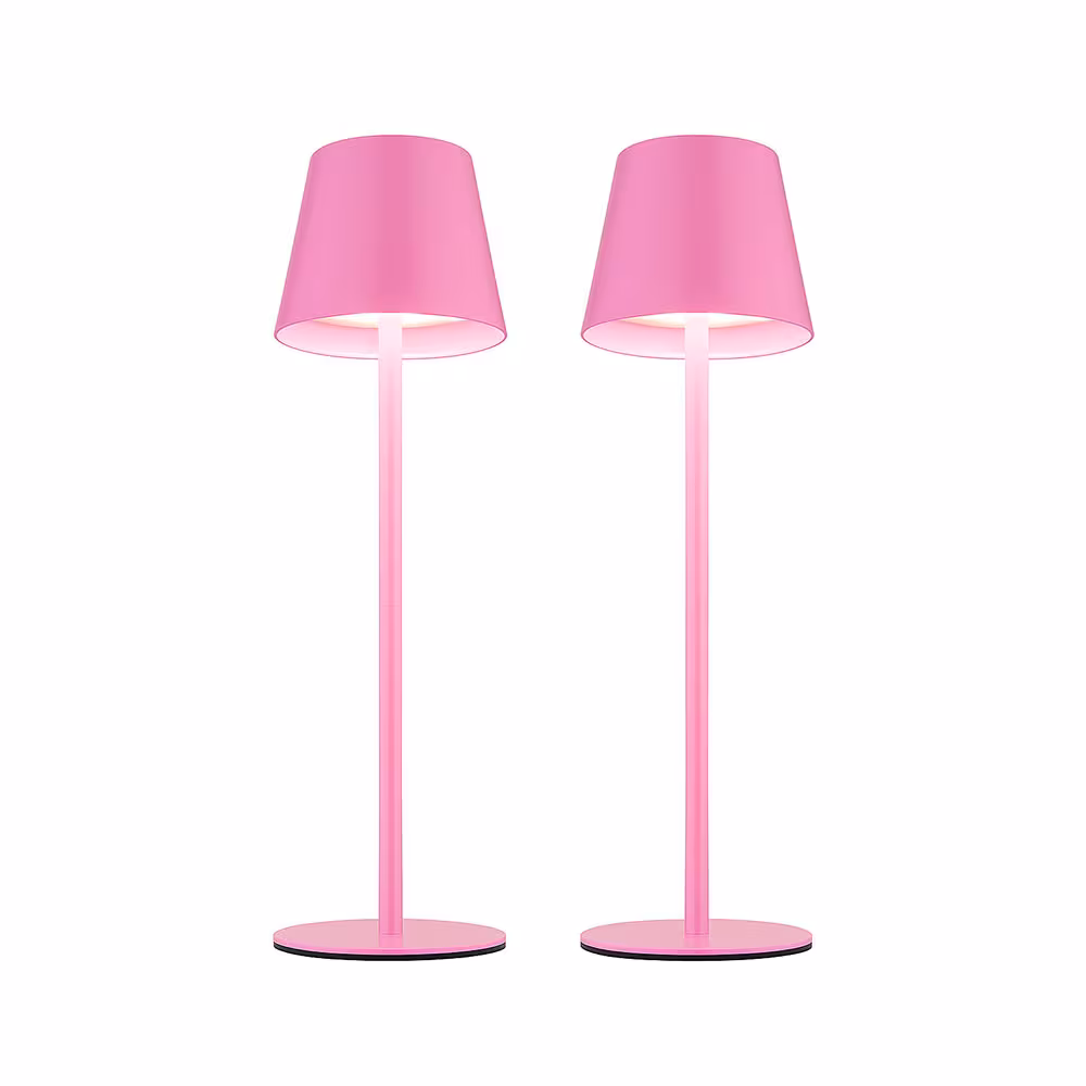 Globo Lighting LED Outdoor Light Vannie Pink Opal Set of 2