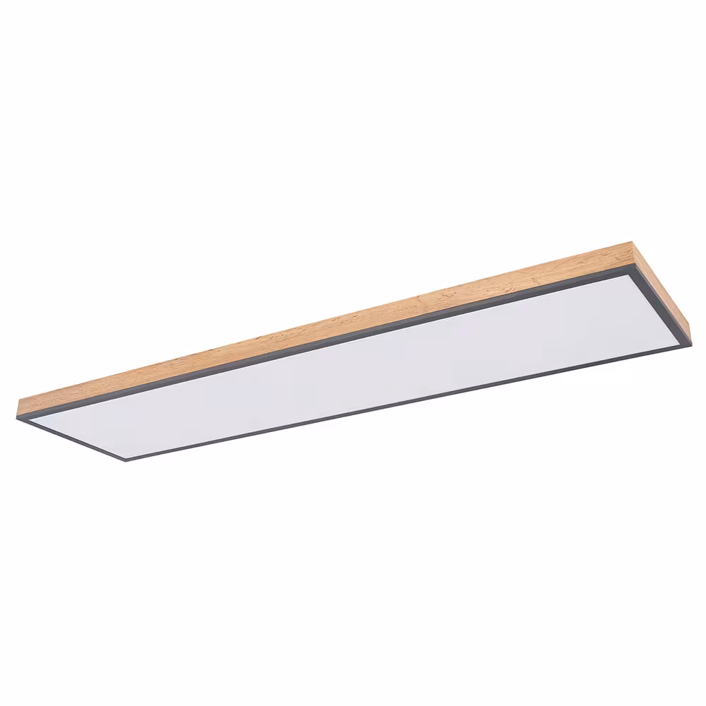 Globo Lighting LED Ceiling Light Wood Look Brown
