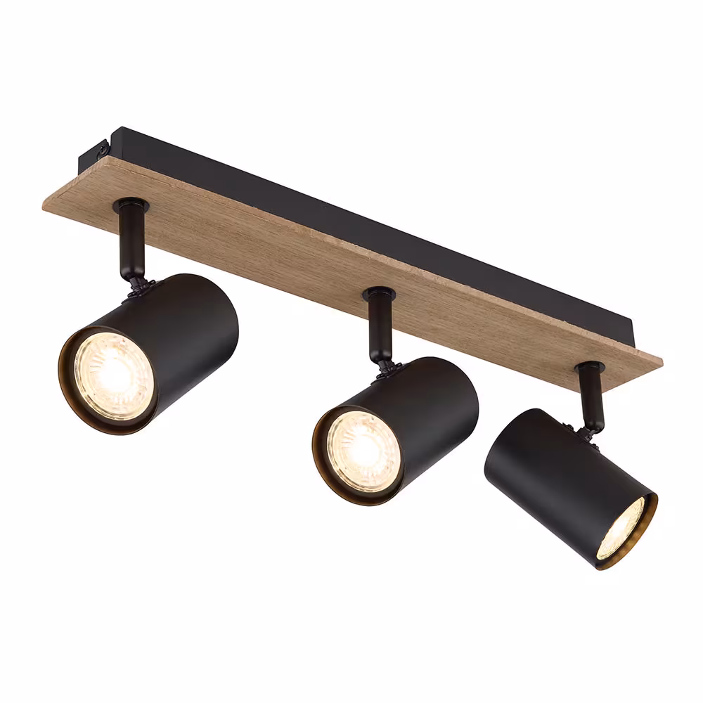Globo Lighting LED Ceiling Light Linca Wood Black