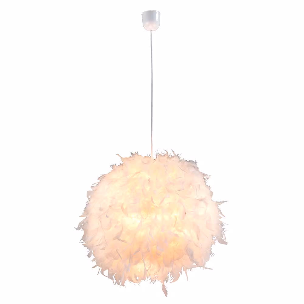 Globo Lighting LED Pendant Light Feathers White