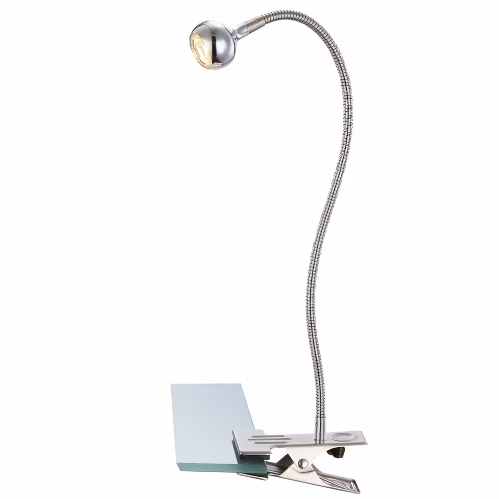 Globo Lighting LED CLAMP LIGHT Serpent Silver Chrome