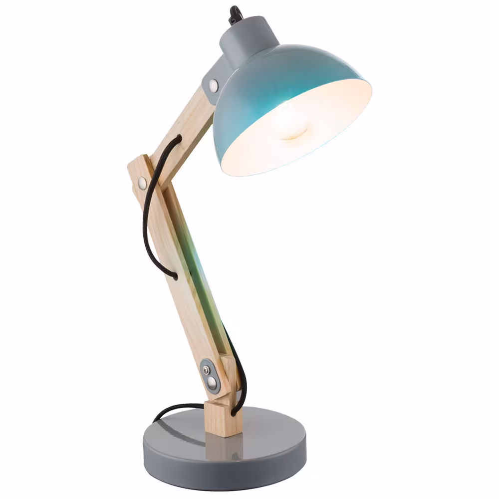 Globo Lighting LED Desk Lamp Wood Look Grey