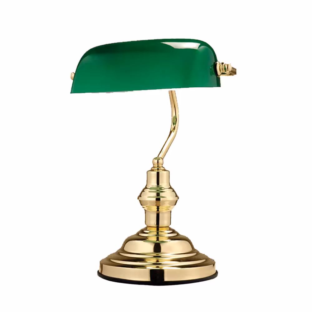 Globo Lighting LED Desk Lamp Metal Brass Green