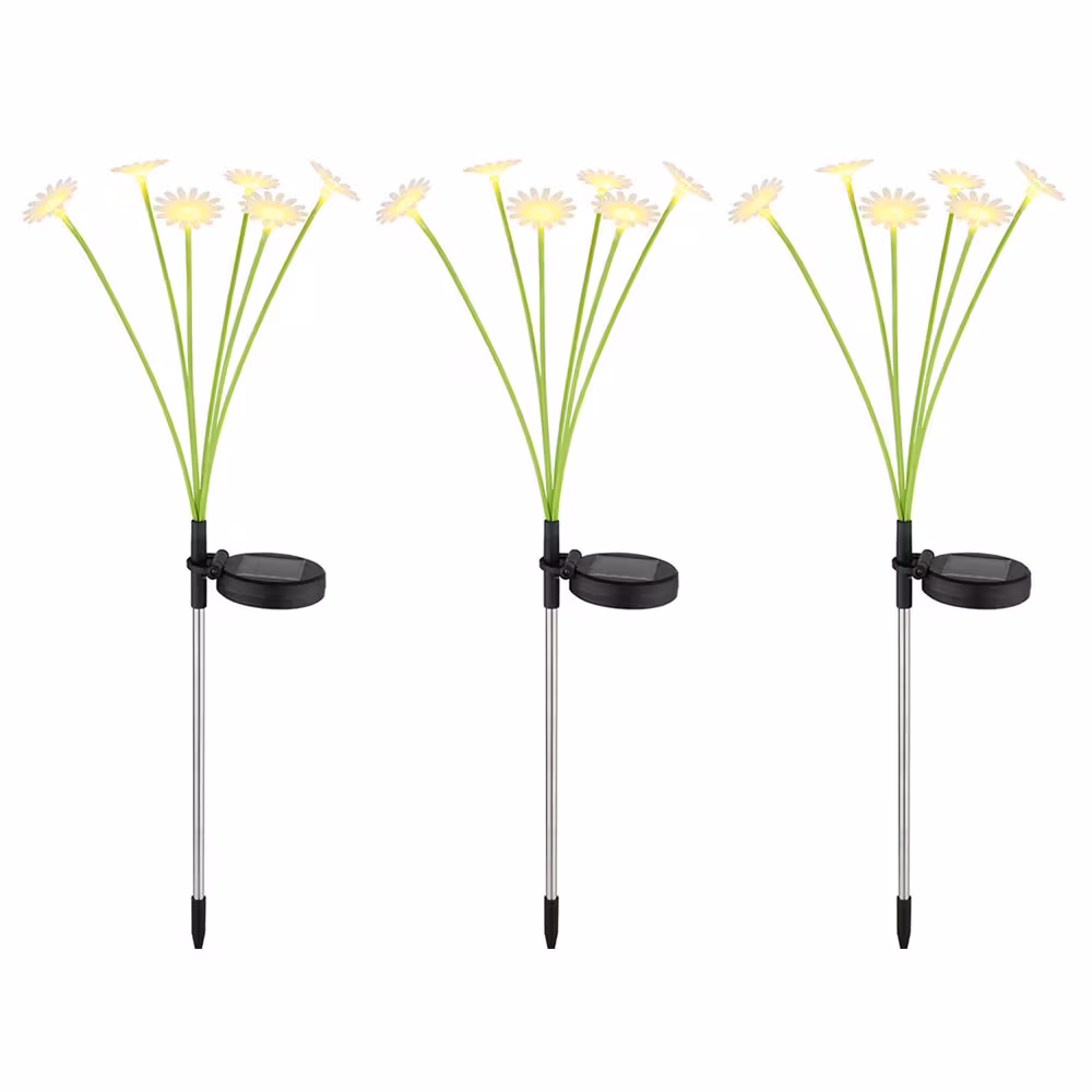 Globo Lighting LED Solar Plug-in Light, Green Matte, Set of 3