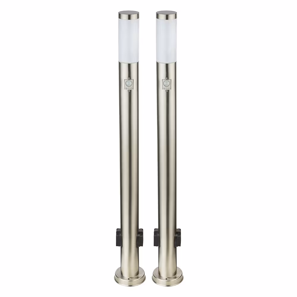 Globo Lighting LED Floor Lamp Boston Silver Modern Set of 2
